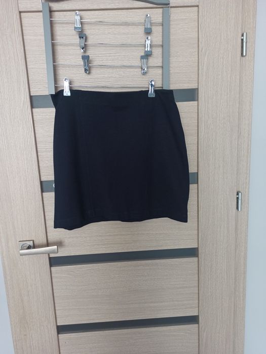Granatowa mini M&S, granatowa spódnica na gumie, granatowa mini