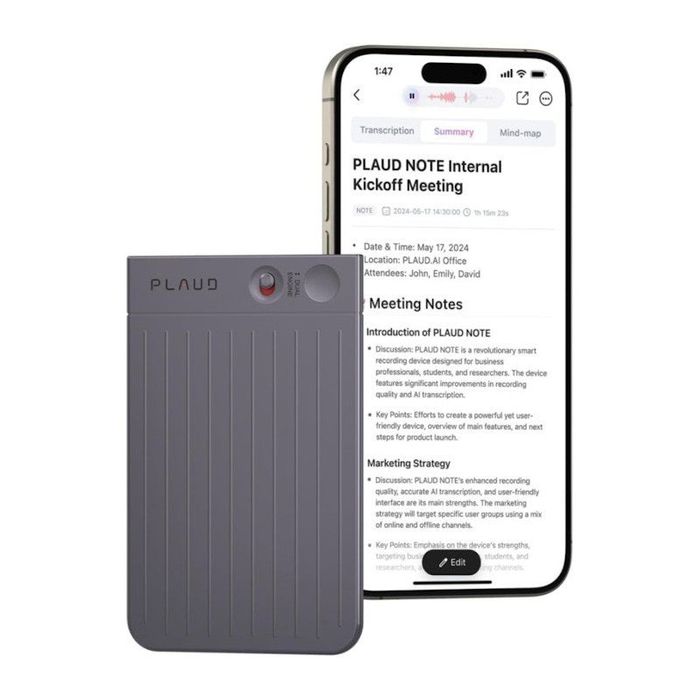 PLAUD Note e Note Pro - Gravador de voz com IA (Preto e Prateado)