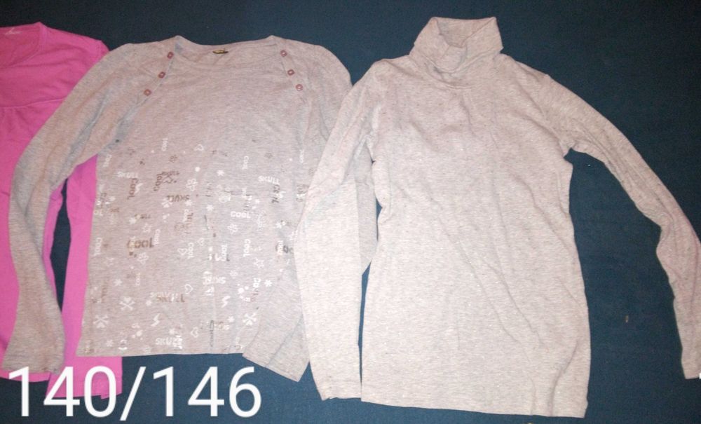 Zestaw ubrań, ubrania dziewczynka rozmiar 140 i 146