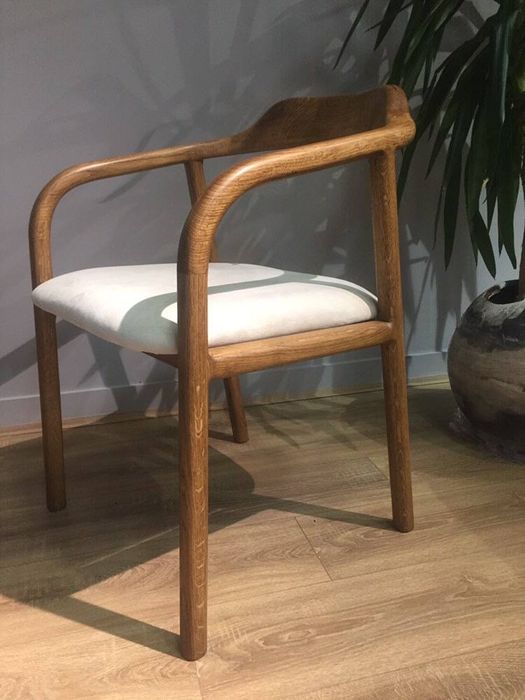 Кресло Обеденное Стул Дизайнерское  Дуб ткань Италия