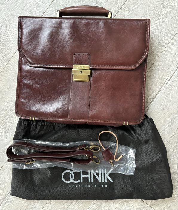 Nowa Teczka aktowka skórzana Ochnik