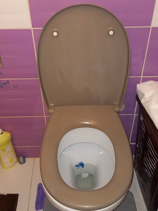 Deska sedesowa klozetowa szara ciemna.