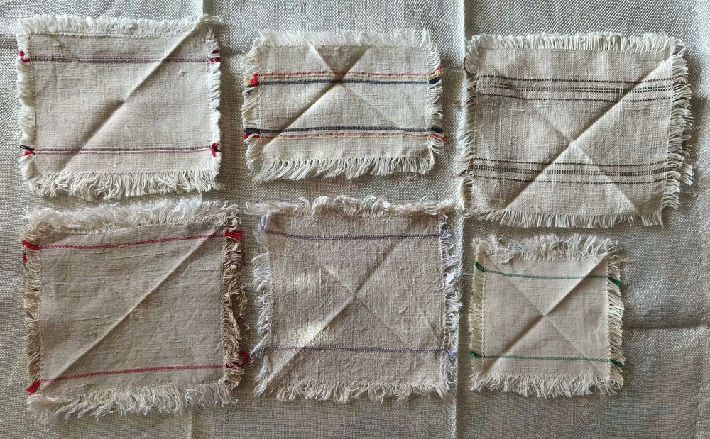 Lote de paninhos em linho - 8 unidades