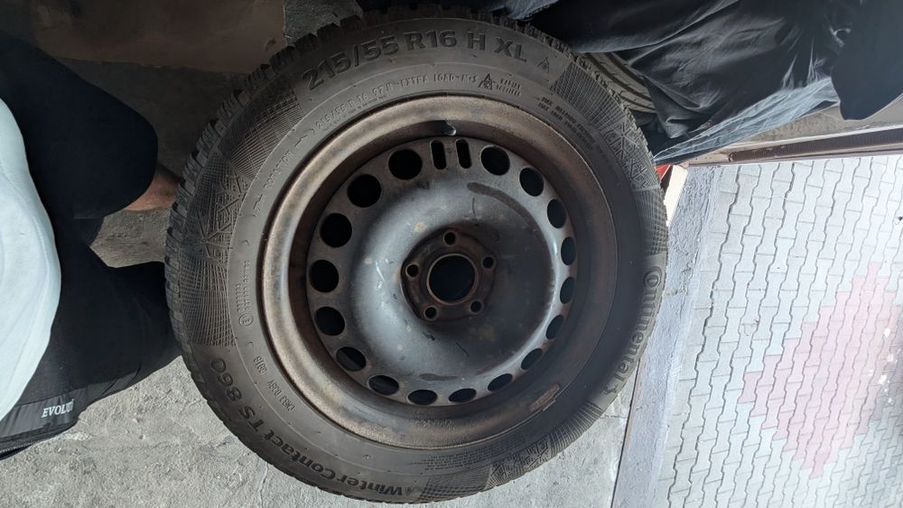 Felgi stalowe 4xR16 5x110 z oponami ( raczej śmietnik)