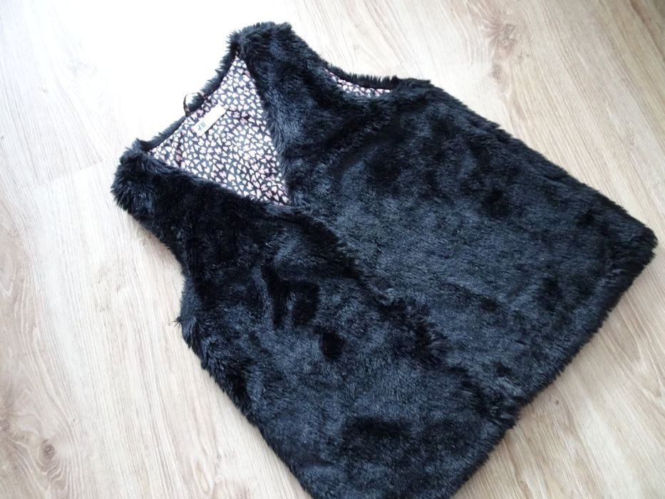 H&M kamizelka futerko bezrękawnik 158/164