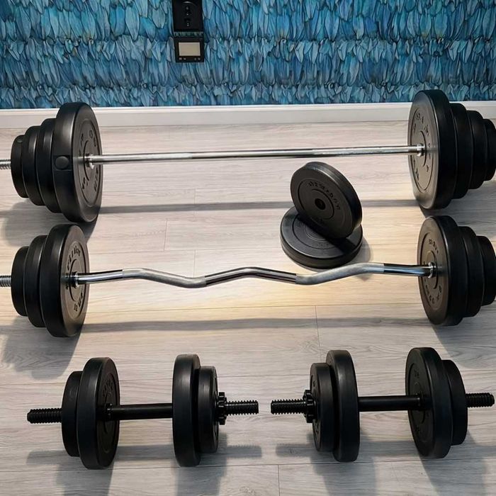 Набір штанга + гантелі від 36 до 119 кг штанга гантели диски грифы