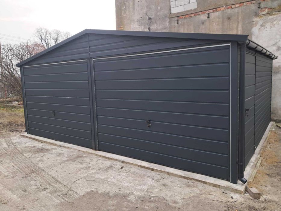 Garaż blaszany 6x5 WZMOCNIONY PROFILAMI. Producent. Cała POLSKA.