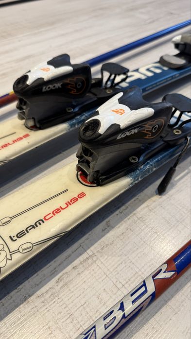 Narty dziecięce DYNASTAR Team Cruise 120 cm + wiązania LOOK kije