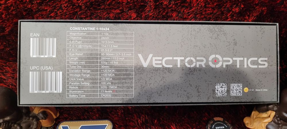 Mira  profissional para caça.  CONSTANTINE  1-10×24. Nova 350euros