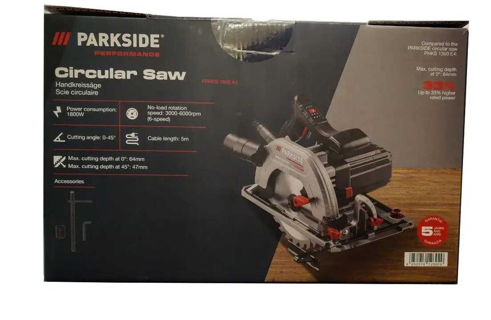 Ручна циркулярна дискова пила (циркулярка) Parkside PPHKS 1800 A1