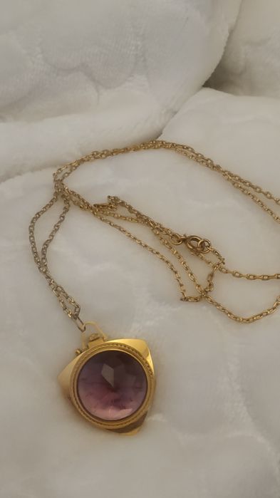 Позолочений годинник кулон Заря