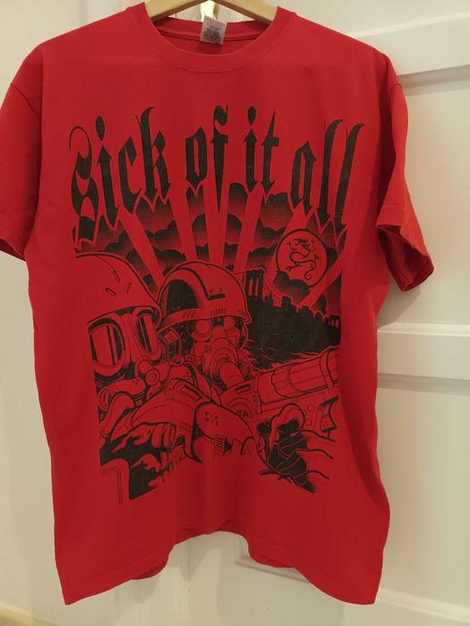 T-shirt Sick Of It All - tour One World, One Law - tamanho L