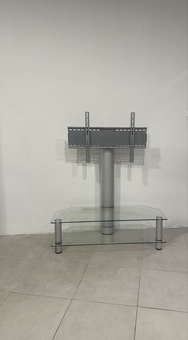 Mesa vidro com suporte para TV