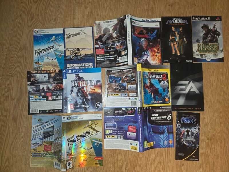 Manual/okładki PC, wii,ps2, ps3,ps4