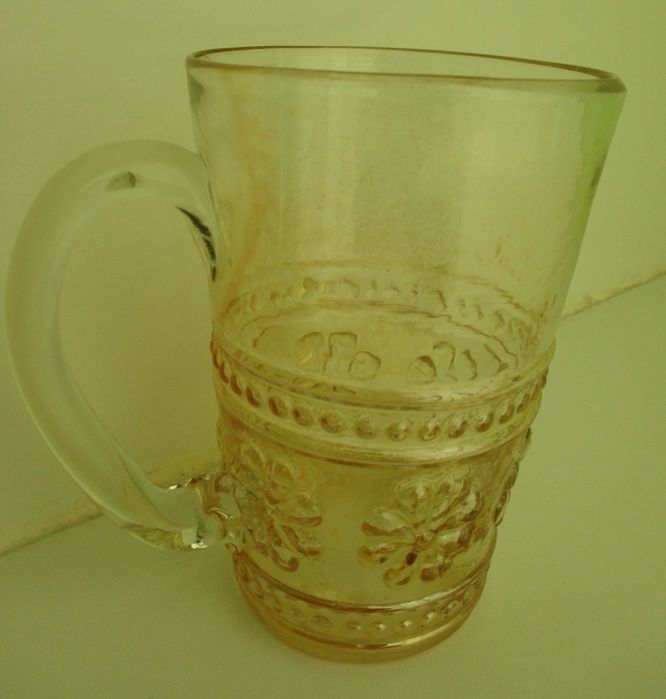 Caneca muito Antiga em Vidro Casca de Cebola