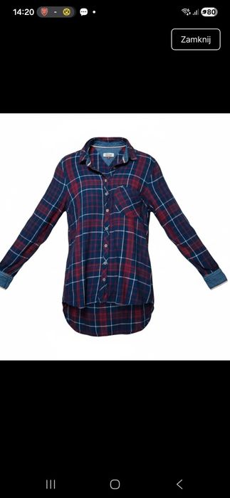 Tommy hilfiger koszula damska oversize w kratę