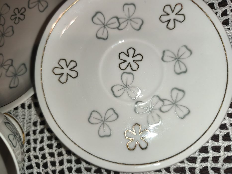 Porcelanowe trio Lettin koniczyna