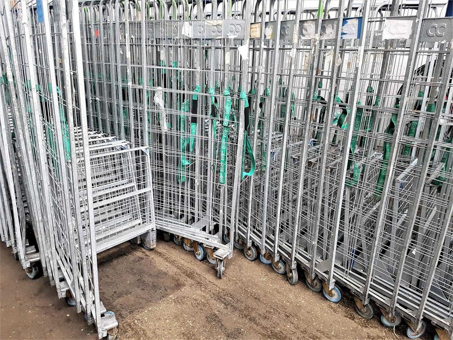 Wózek Magazynowy Gniazdowy Transportowy Siatkowy Platforma 80x67x190cm