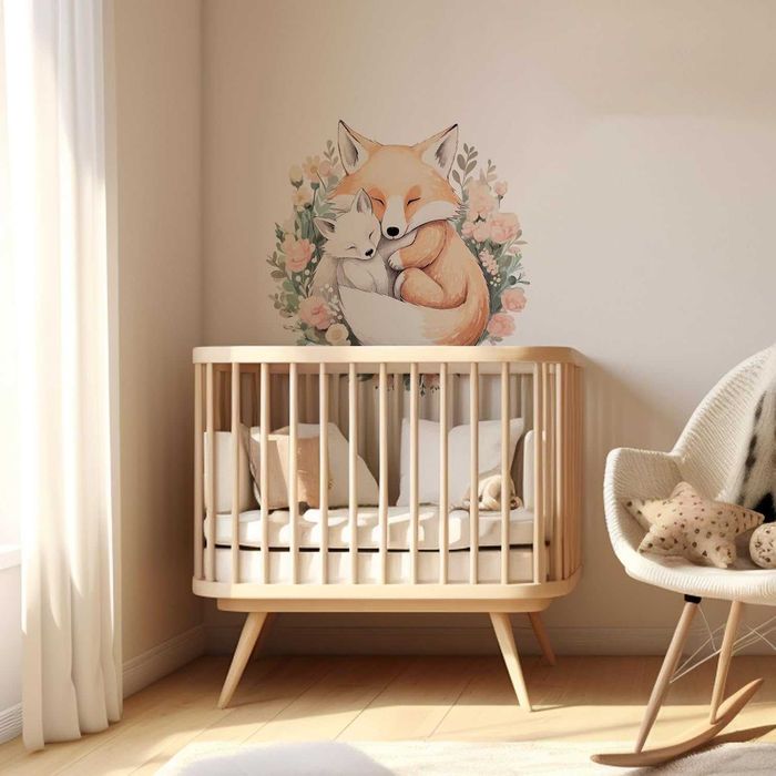 Naklejka na ścianę do pokoju dziecka Mama Lis