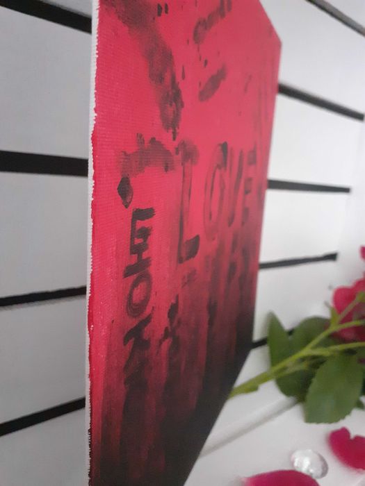 Obraz  na płótnie abstrakcyjny z elementami koreańskiego