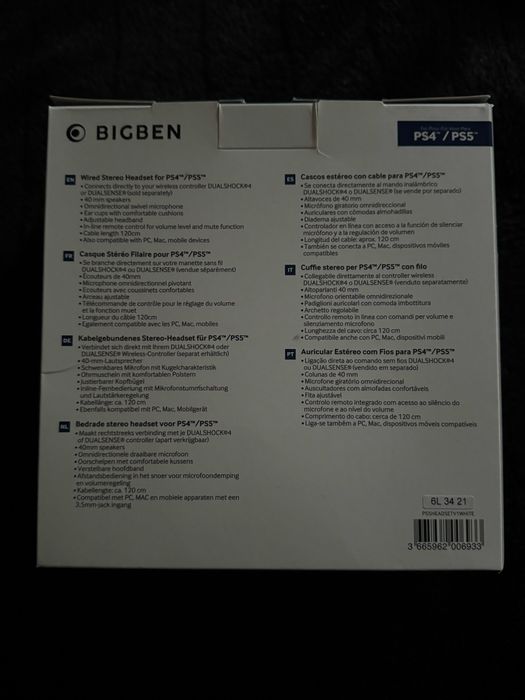 Auscultadores Gaming com fio BIGBEN