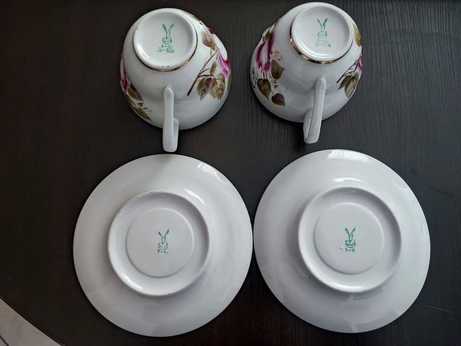 Porcelana ZSRR DUŻA filużanka ze spodkiem DUO