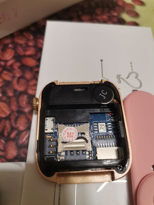 Смарт Watch C6 Pink/Gold Sim BT SD съемный АКб