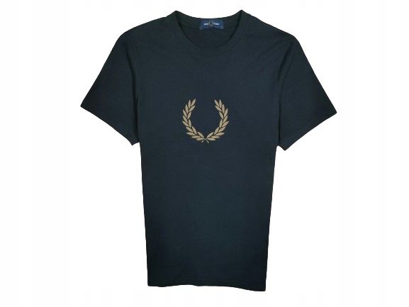 FRED PERRY Koszulka Męska T-Shirt Logowana r. S