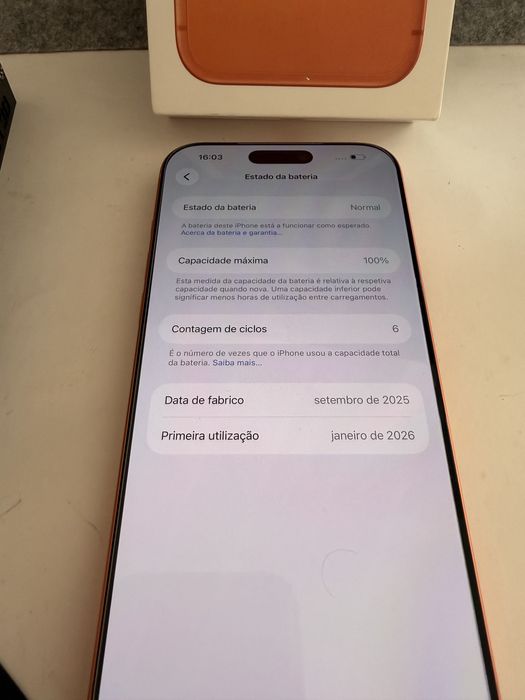 Troco/Vendo IPhone 17 Pro Max 512GB Cosmic Orange 6 ciclos