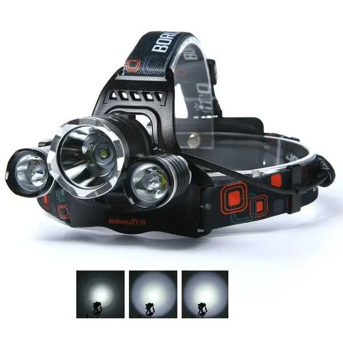 Мощный налобный светодиодный фонарь Boruit Police RJ 3000 - T6
