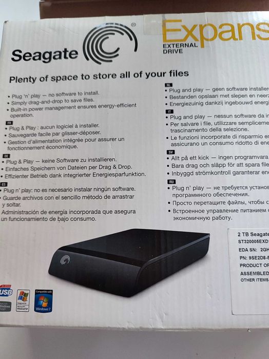 Жесткий внешний диск 2 ТБ SEAGATE expansion external drive