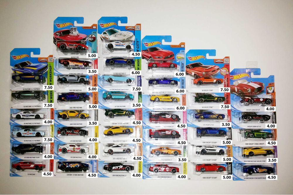 Ford Mustang Shelby - Carros da Marca Hot Wheels e Matchbox escala 1/64