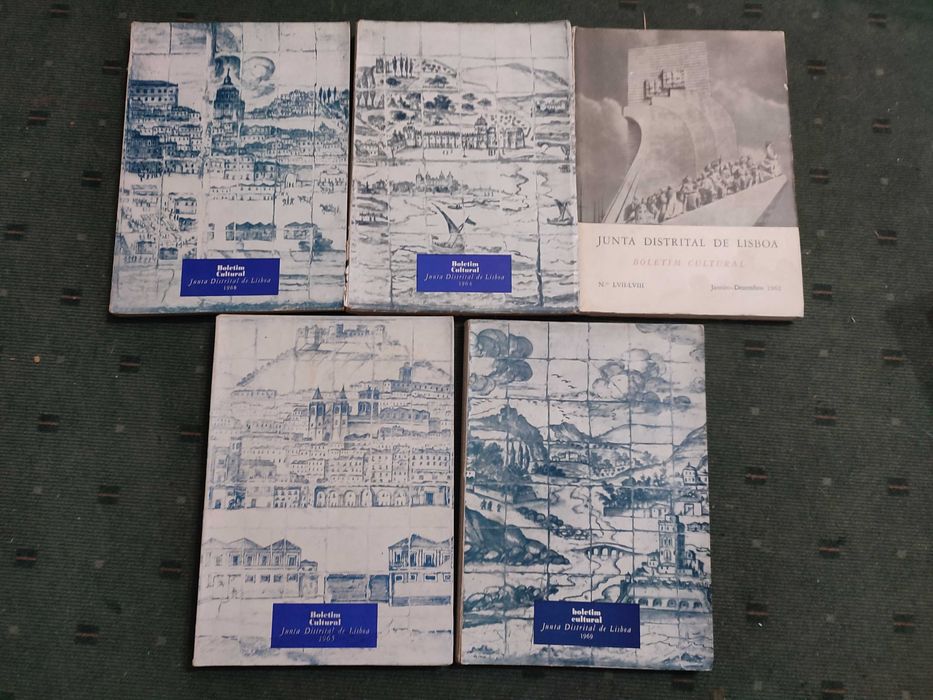 Junta Distrital de Lisboa - Boletim - 5 Volumes - Anos 60