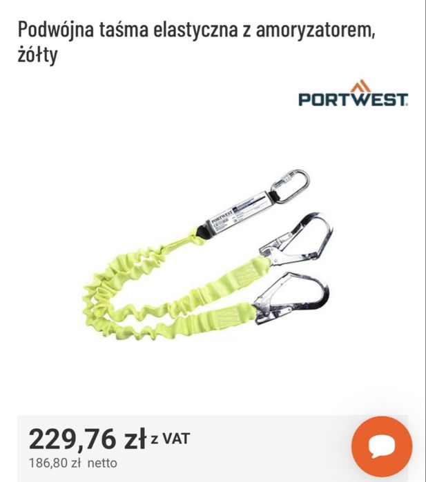 Zestaw szelki i taśma elastyczna