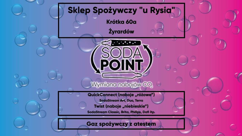 Sodastream Żyrardów, Krótka 60a Wymiana nabojów CO2