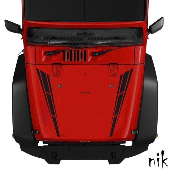 Наклейка на авто/машину капот 2 смужки 80*12см, стайлінг, тюнінг