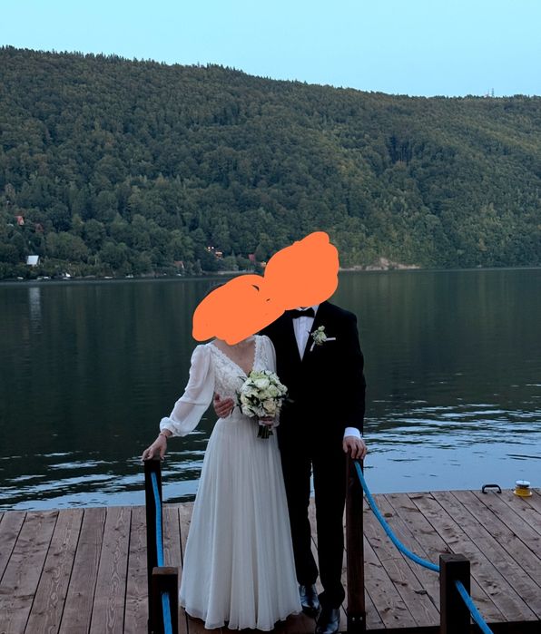 Suknia ślubna  Biało Śmietankowa