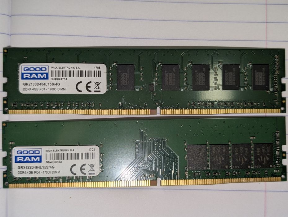 DDR4 Робочі Good Ram 2x4gb 2133mhz