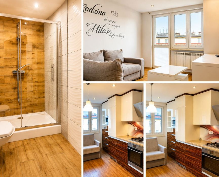 Mieszkanie 45 m² umeblowane centrum Norwida z balkonem