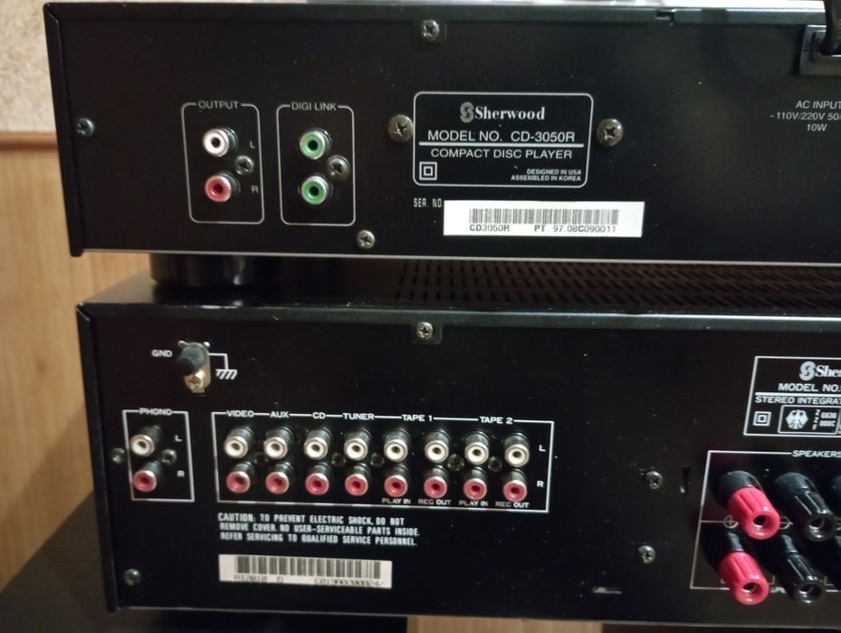 Усилитель Sherwood AL-2010, плеер CD-3050R  + аккустика  KEF Koda 90