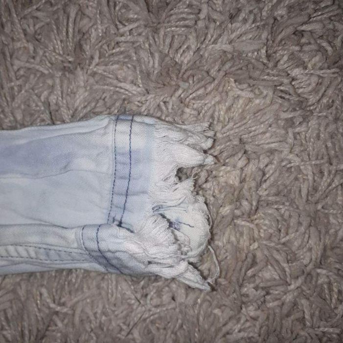 Koszula jeans dziury przetarcia
