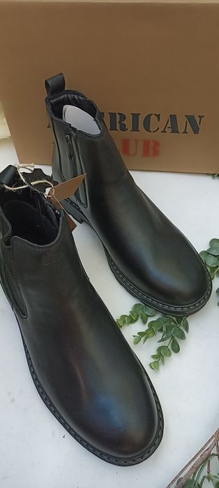 Piękne skórzane botki męskie sztyblety ze skóry naturalnej