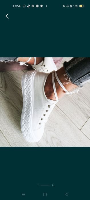 Białe / ecru trampki na platformie buty damskie r.41