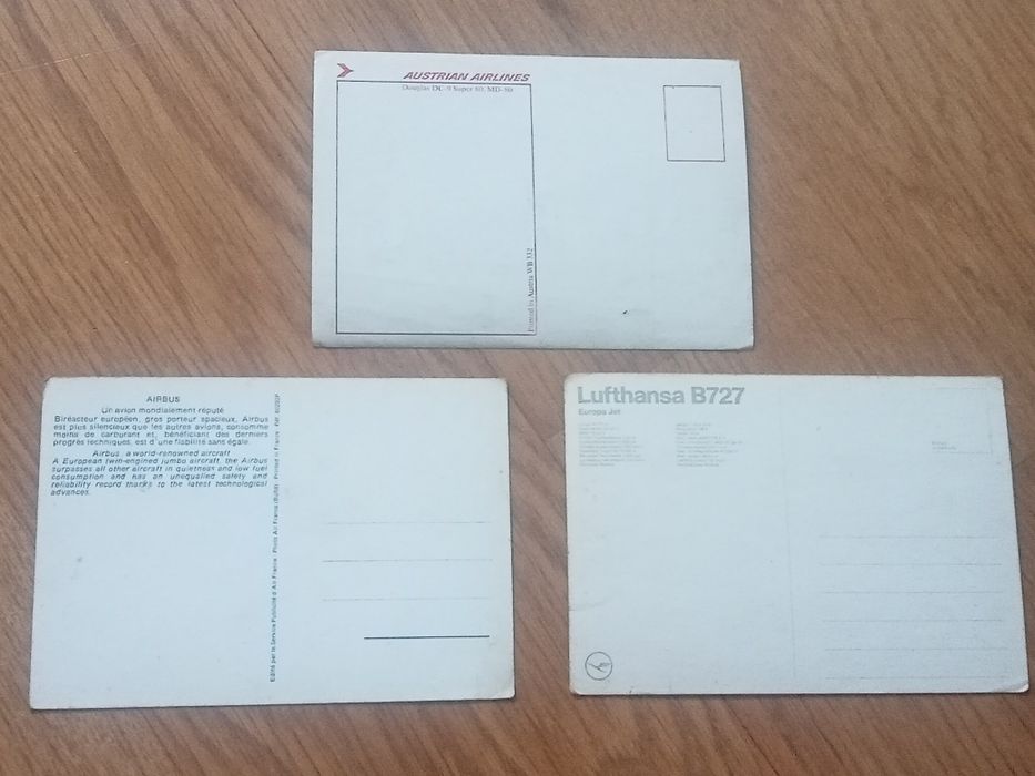 Belo lote de 8 postais ( 5 da TAP e 3 diversos)