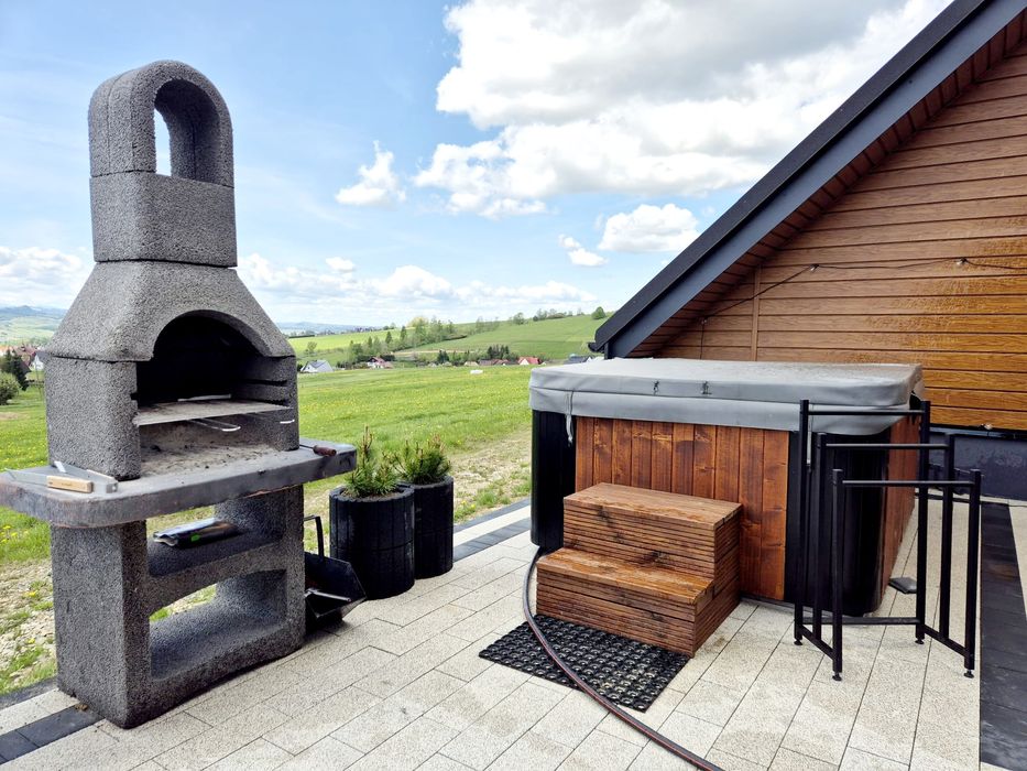 Domek w górach Pieniny widok na Tatry jezioro prywatne jacuzzi sauna