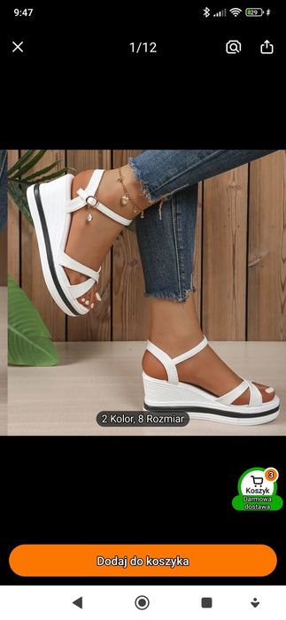 Białe sandałki 38 do sprzedania nowe