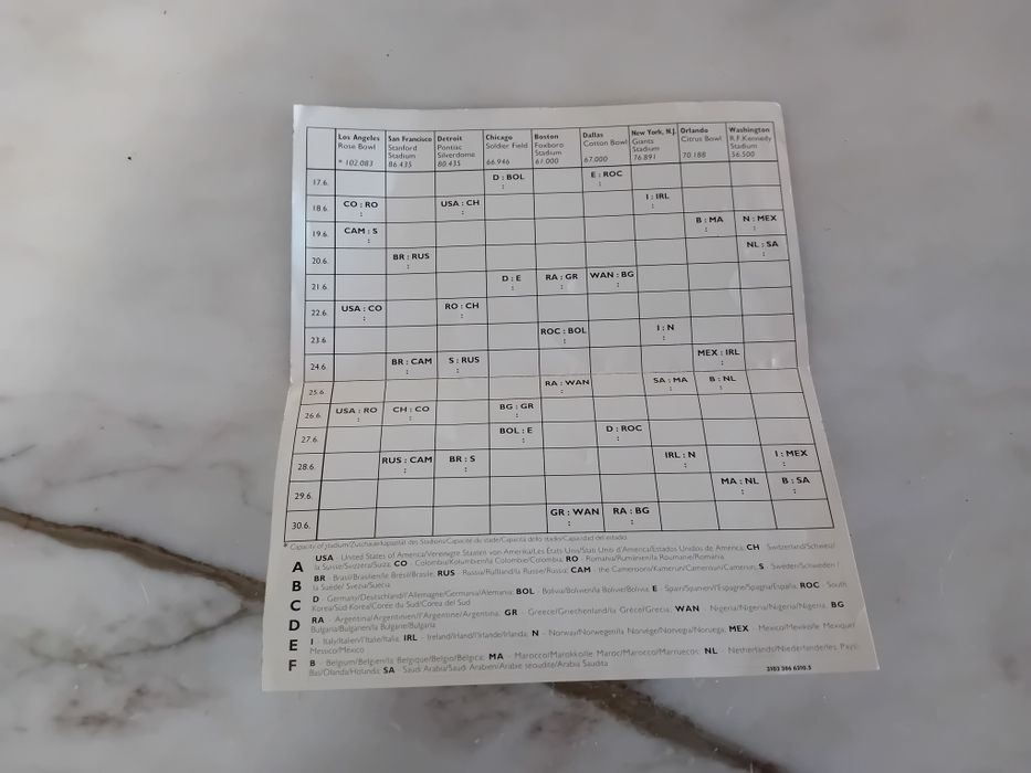 Conjunto de 3 Calendários de Futebol Antigos