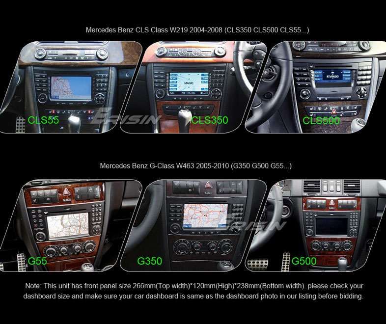 Auto-rádio 2 din android 14 64GB para Mercedes E220 w211 w219 w463