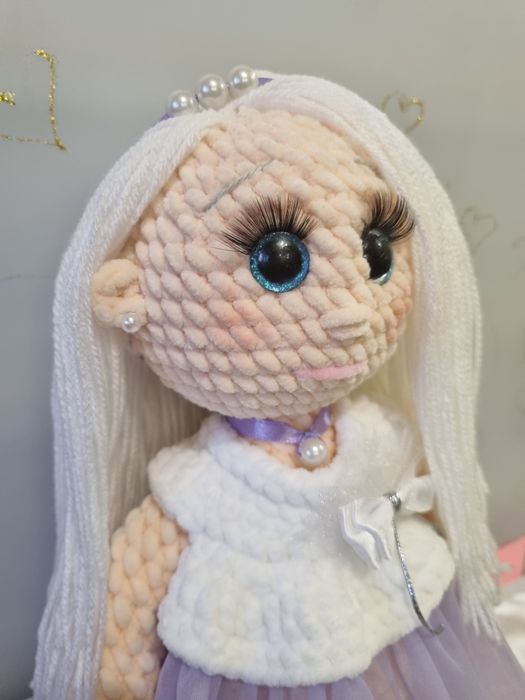 Кукла вязаная ручной работы - мягкая игрушка