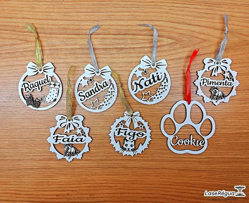 +20 ficheiros DXF bolas para árvore de Natal - Laser CNC -Vários nomes